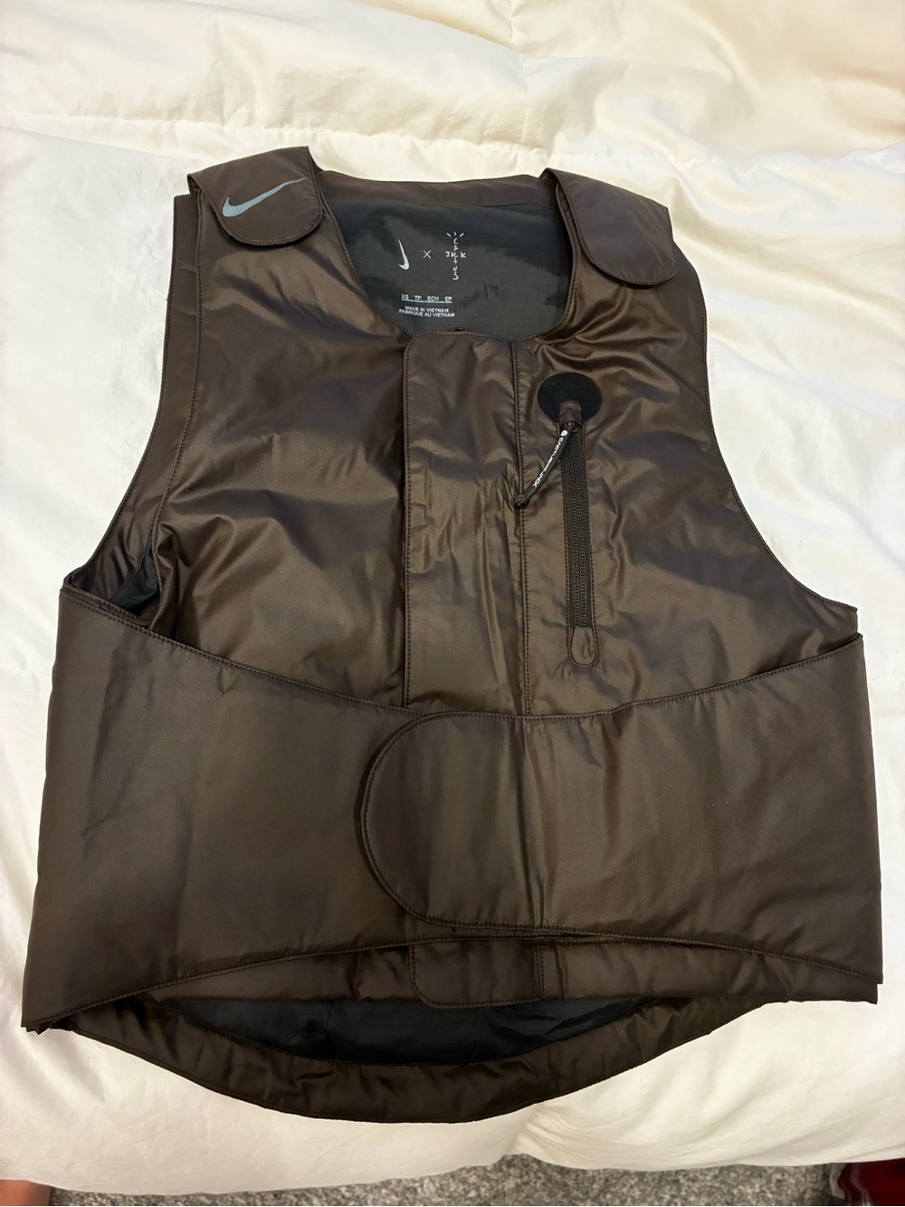 Cactus Jack by Travis Scott Brown Nylon Utility Vest